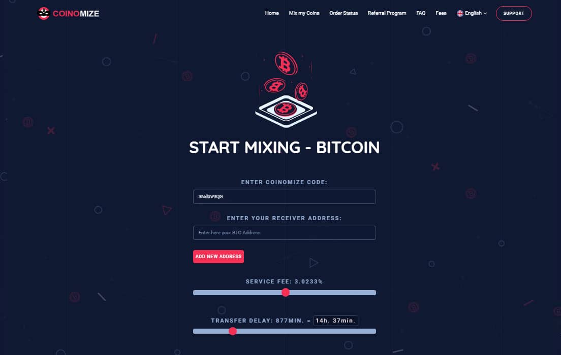 Start mixing your bitcoins with Coinomize - Best Bitcoin Mixer